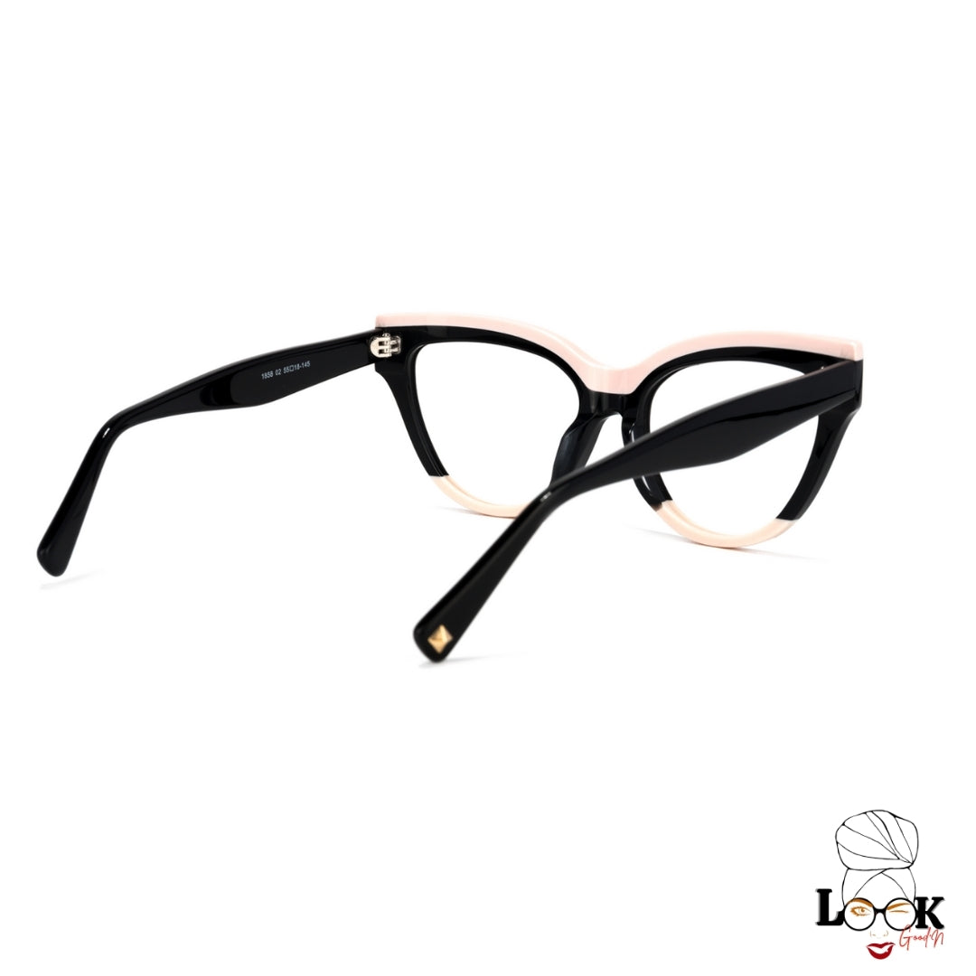 back of charlotte frame , eyeglasses with blue light blocking