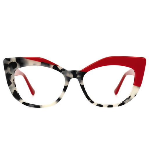 TOCOA ,RED AND TORTOISE EYEGLASSES ,ELEGANT FRAME,CHIC FRAME,CHIC GLASSES
